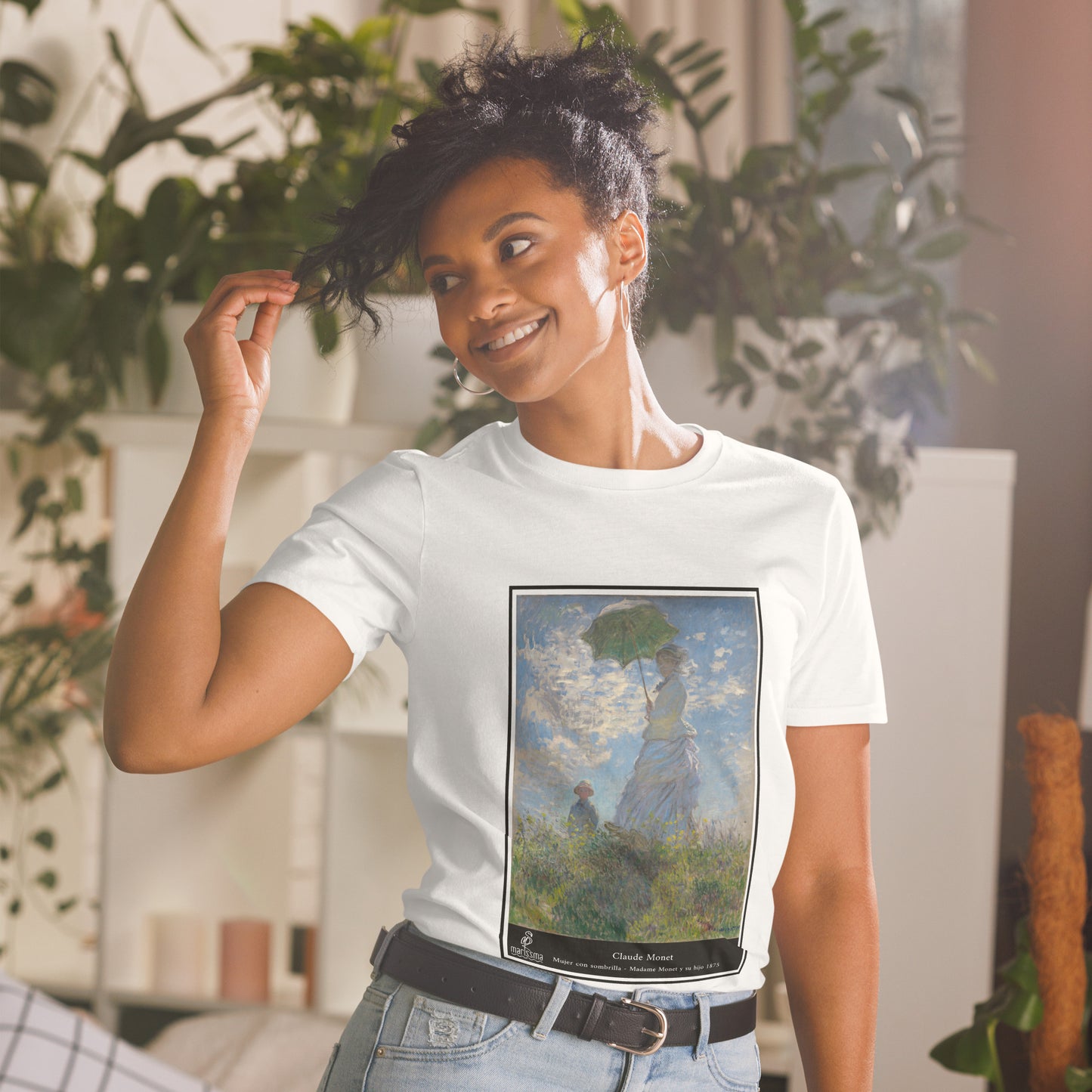 Camiseta Claude Monet - Mujer con sombrilla. Unisex