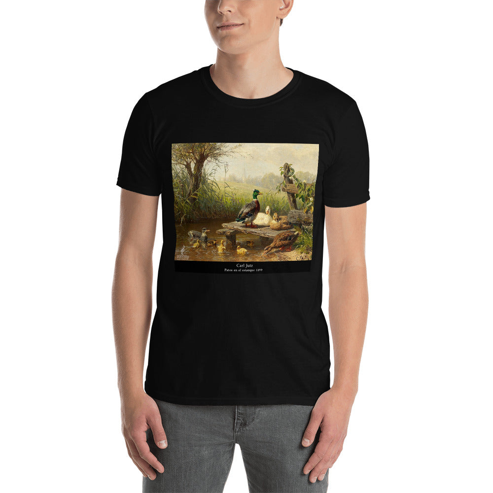 Camiseta Pintor Carl Jutz - Patos en el estanque - Unisex