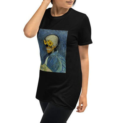 Camiseta de Calavera Vincent Van Gogh. Unisex