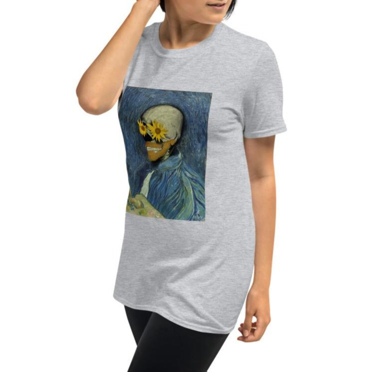 Camiseta de Calavera Vincent Van Gogh. Unisex