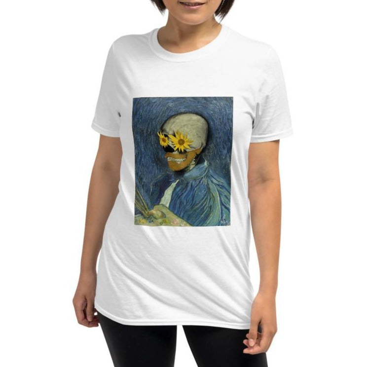 Camiseta de Calavera Vincent Van Gogh. Unisex